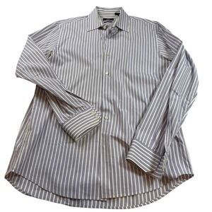 BOSS Hugo Boss Mens 16 34/35 Striped Dress Shirt Regular Fit Long Sleeve‎